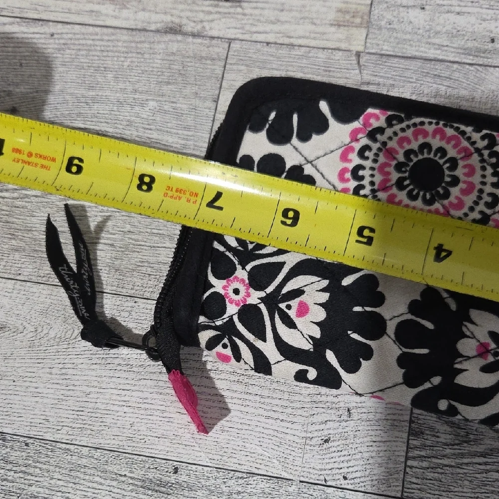 Thirty-One Black and Pink Patterned Wallet